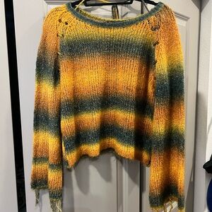 Striped Cropped Sweater